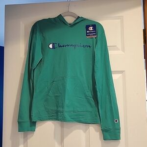 New With Tags Champion Youth Large Long Sleeve Hooded T-Shirt